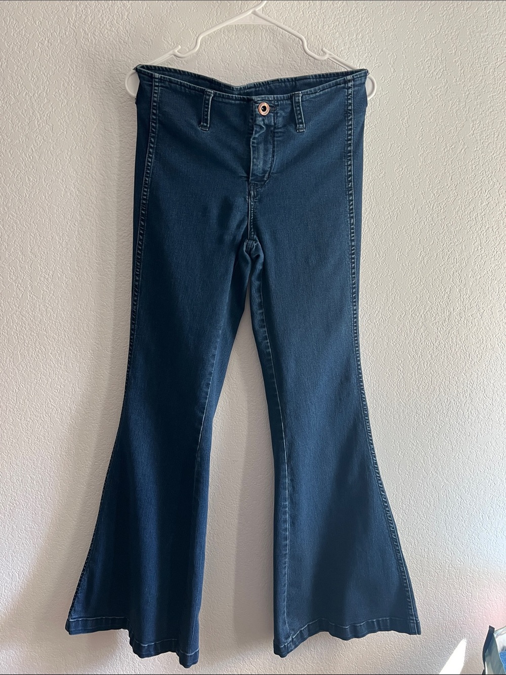 Free People Dark Blue Flared Jeans